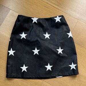 Altar'd State Black and White Star Mini Skirt